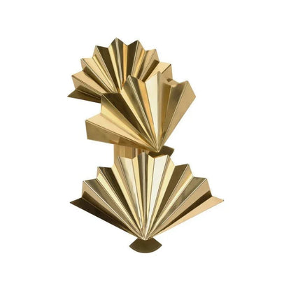 Dancing Fan Polished Brass Finish Wall Sconce - LOOMLAN - Chelsea House - Wall Sconces