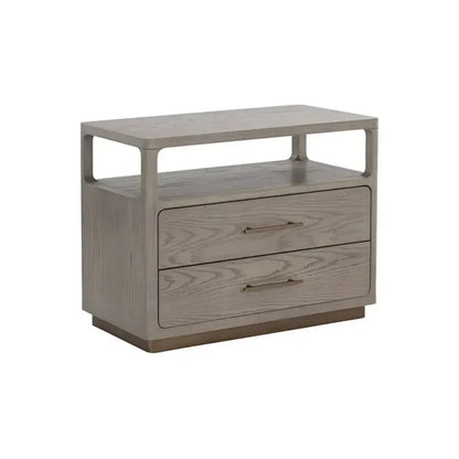 Danette Solid Wood Nightstand - LOOMLAN - SUNPAN - Nightstands