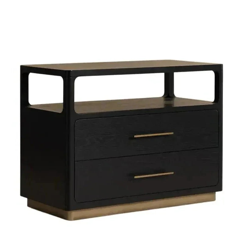 Danette Solid Wood Nightstand - LOOMLAN - SUNPAN - Nightstands