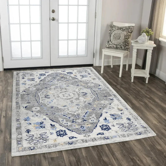 Dang Medallion Gray Kitchen Hallway Runner Rug - LOOMLAN - LOOMLAN - Area Rugs