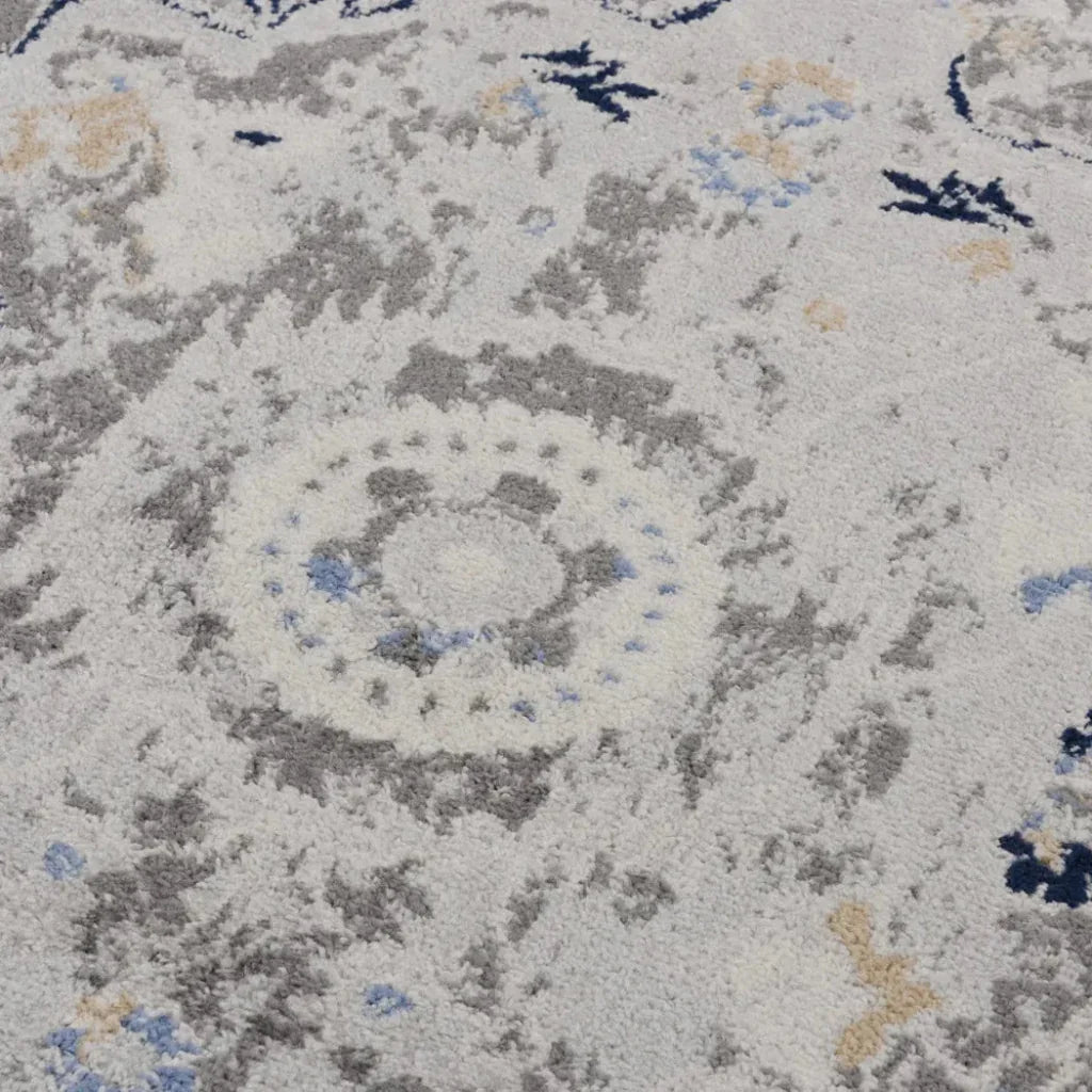 Dang Medallion Gray Kitchen Hallway Runner Rug - LOOMLAN - LOOMLAN - Area Rugs