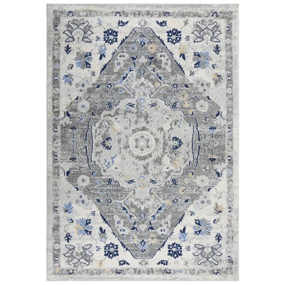 Dang Medallion Gray Kitchen Hallway Runner Rug - LOOMLAN - LOOMLAN - Area Rugs