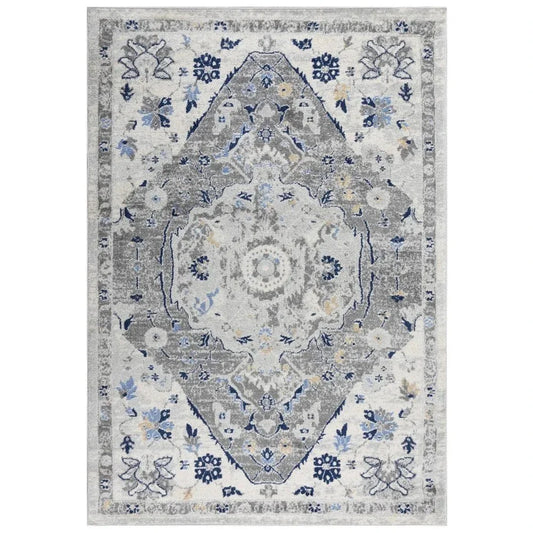 Dang Medallion Gray Kitchen Hallway Runner Rug - LOOMLAN - LOOMLAN - Area Rugs