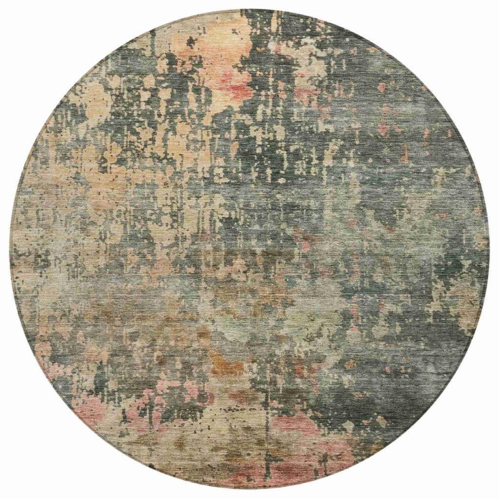 Danira Green Washable Indoor - Outdoor Rug - LOOMLAN - LOOMLAN Rugs - Outdoor Rugs