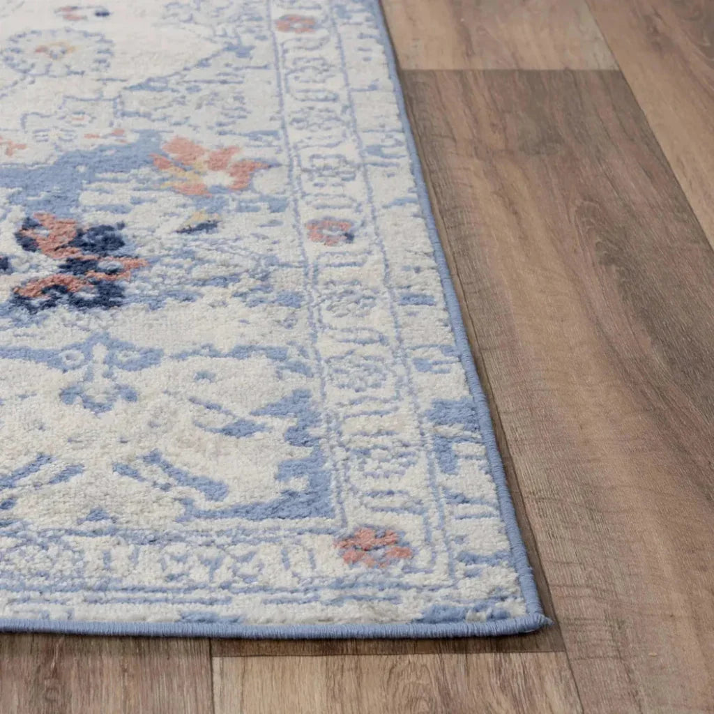 Dann Medallion Blue Kitchen Hallway Runner Rug - LOOMLAN - LOOMLAN - Area Rugs