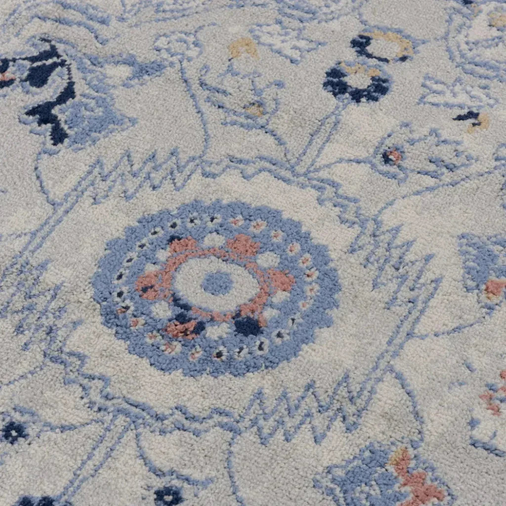 Dann Medallion Blue Kitchen Hallway Runner Rug - LOOMLAN - LOOMLAN - Area Rugs