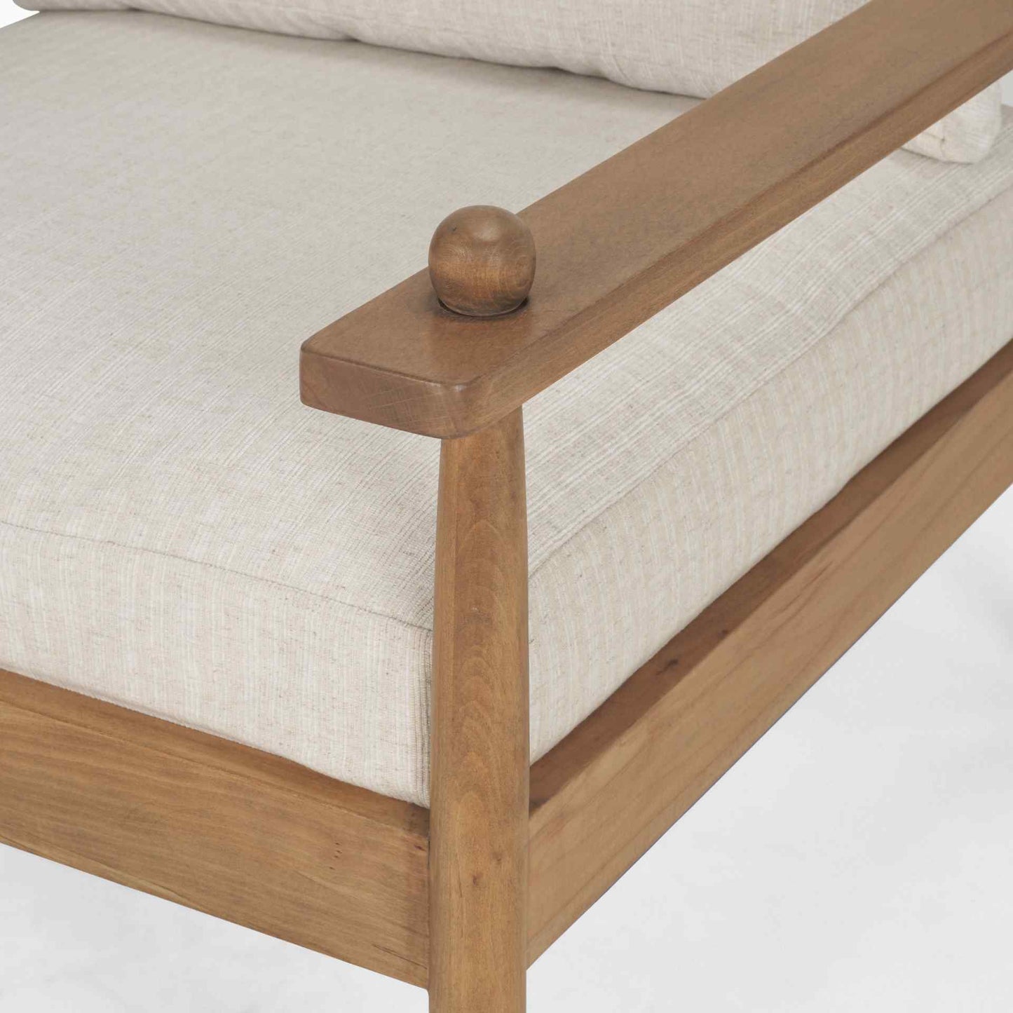 Danni Beige Fabric Lounge Chair