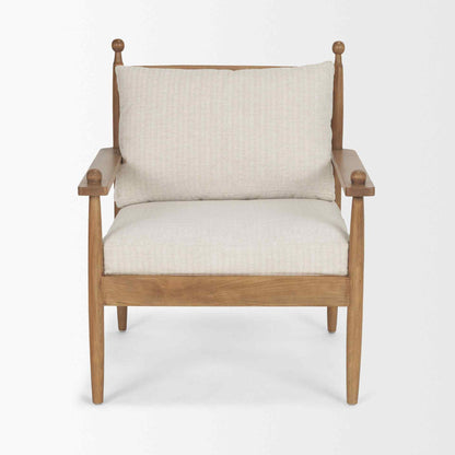 Danni Beige Fabric Lounge Chair