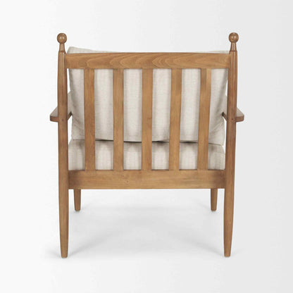 Danni Beige Fabric Lounge Chair