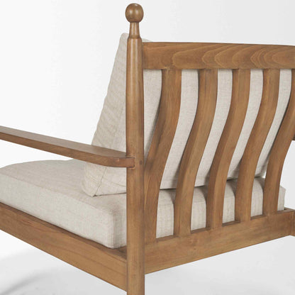 Danni Beige Fabric Lounge Chair