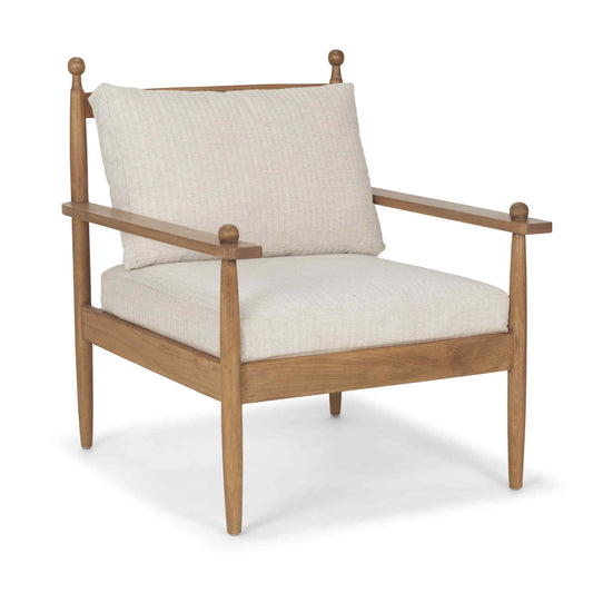 Danni Beige Fabric Lounge Chair