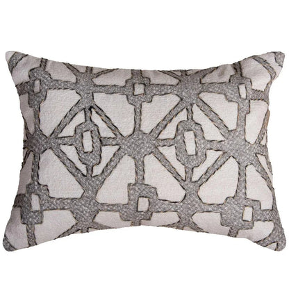 Danny Outdoor Lumbar Pillow-Outdoor Pillows-LOOMLAN-Grey-LOOMLAN