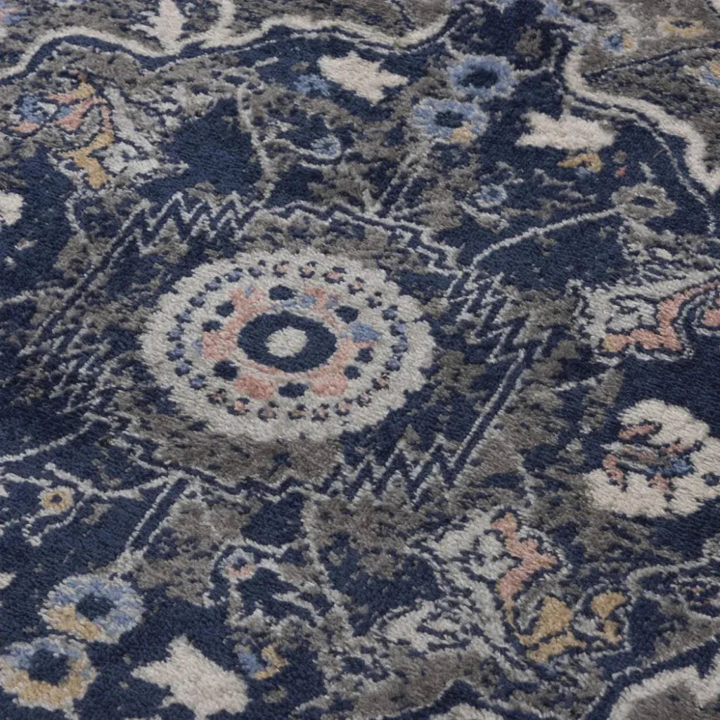 Dant Medallion Gray Kitchen Hallway Runner Rug - LOOMLAN - LOOMLAN - Area Rugs