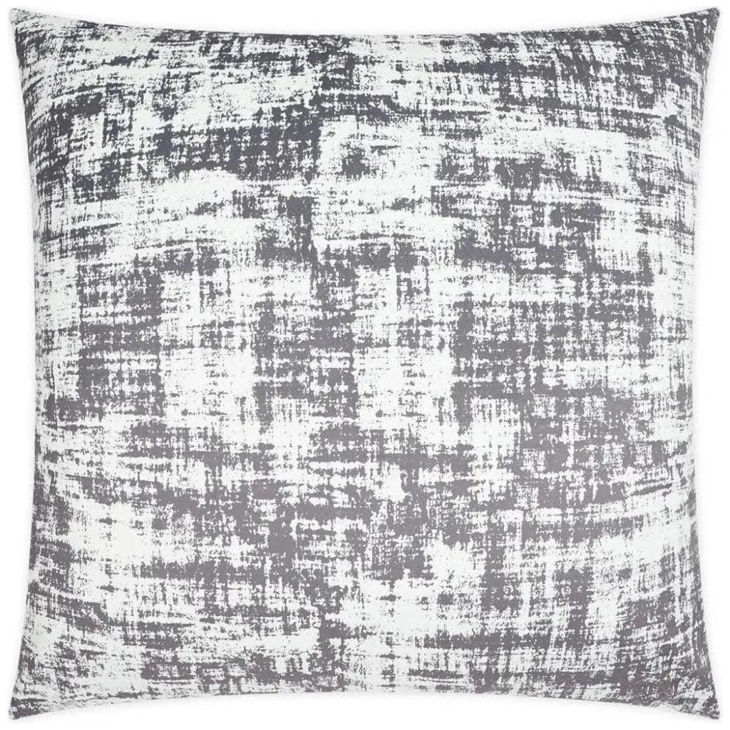 Dante Pewter Abstract Grey Large Throw Pillow Insert - LOOMLAN - D.V. Kap - Throw Pillows