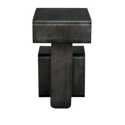 Danville Industrial Steel Side Table - LOOMLAN - Noir - Side Tables