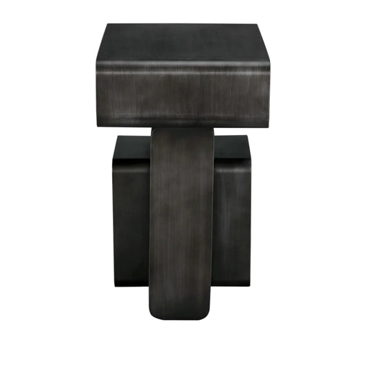 Danville Industrial Steel Side Table - LOOMLAN - Noir - Side Tables