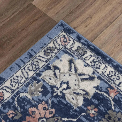 Danz Medallion Blue Kitchen Hallway Runner Rug - LOOMLAN - LOOMLAN - Area Rugs