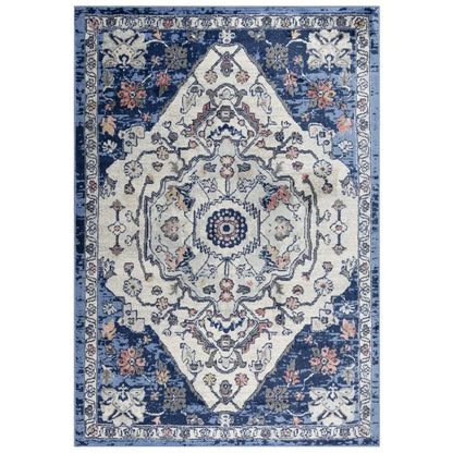 Danz Medallion Blue Kitchen Hallway Runner Rug - LOOMLAN - LOOMLAN - Area Rugs