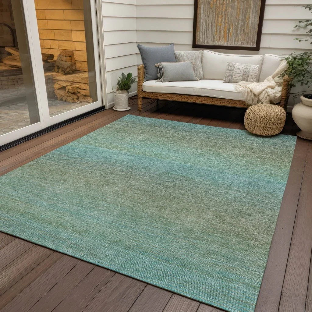 Daphara Teal Washable Indoor - Outdoor Rug - LOOMLAN - LOOMLAN Rugs - Outdoor Rugs