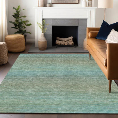 Daphara Teal Washable Indoor - Outdoor Rug - LOOMLAN - LOOMLAN Rugs - Outdoor Rugs