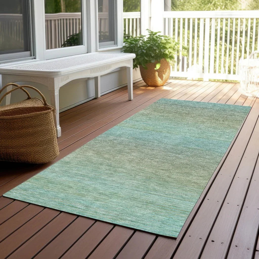 Daphara Teal Washable Indoor - Outdoor Rug - LOOMLAN - LOOMLAN Rugs - Outdoor Rugs