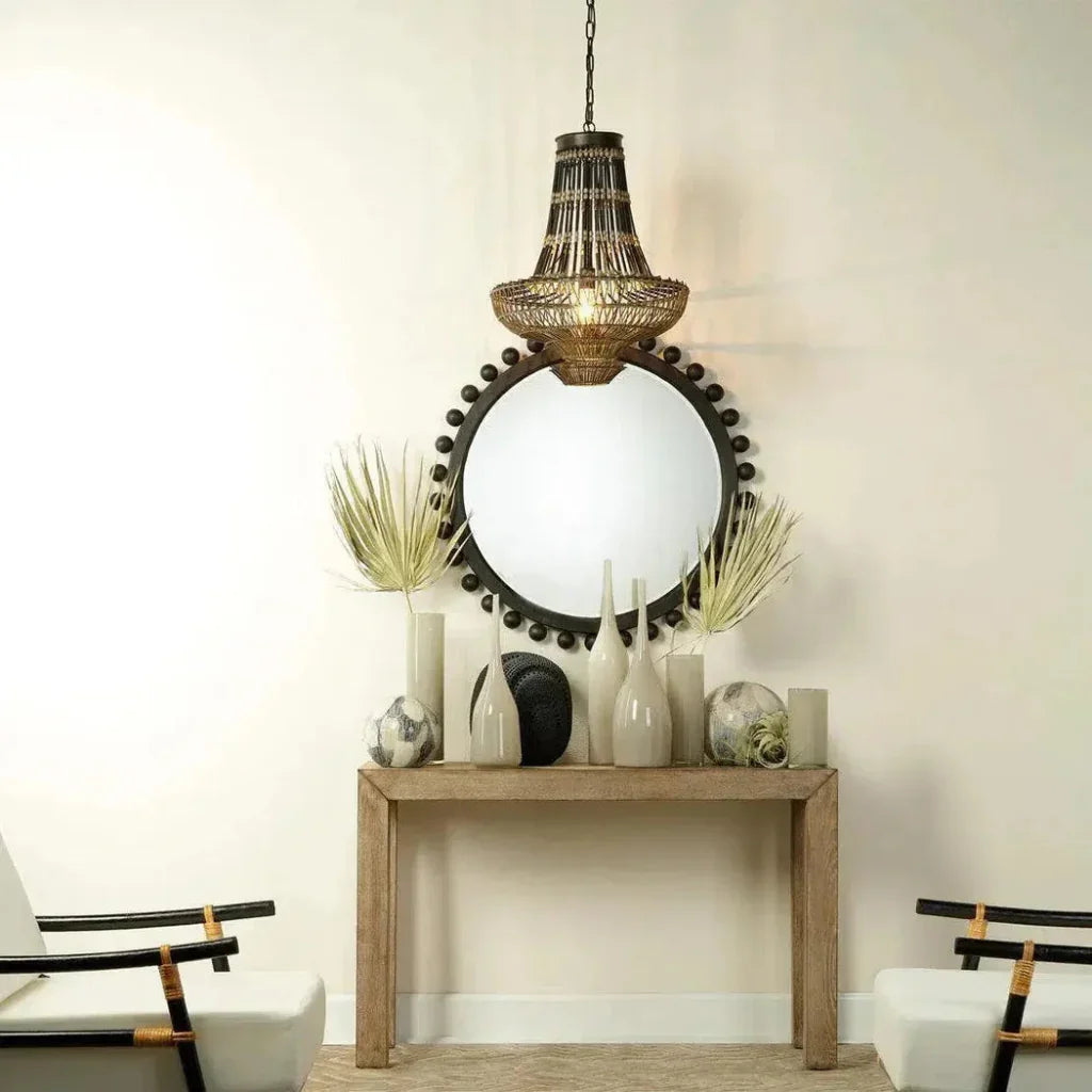 Dark Charcoal Fir Wood Brighton Wall Mirror - LOOMLAN - Jamie Young - Wall Mirrors