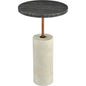 Dark Grey Marble Top Accent Side Table - LOOMLAN - Moe's Home - Side Tables