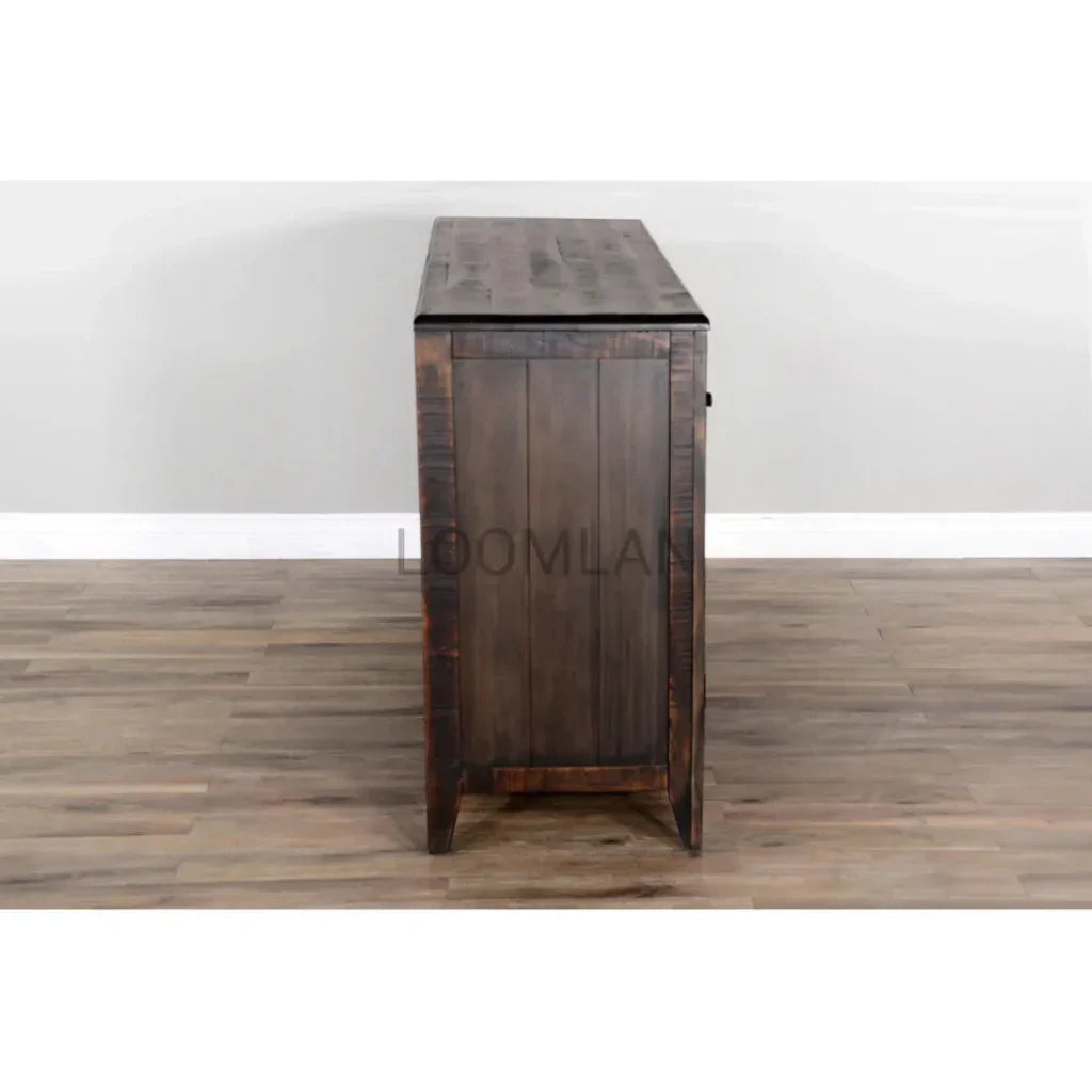 Dark Wood Dining Server Buffet Sideboard Drawers - LOOMLAN - Sunny D - Sideboards