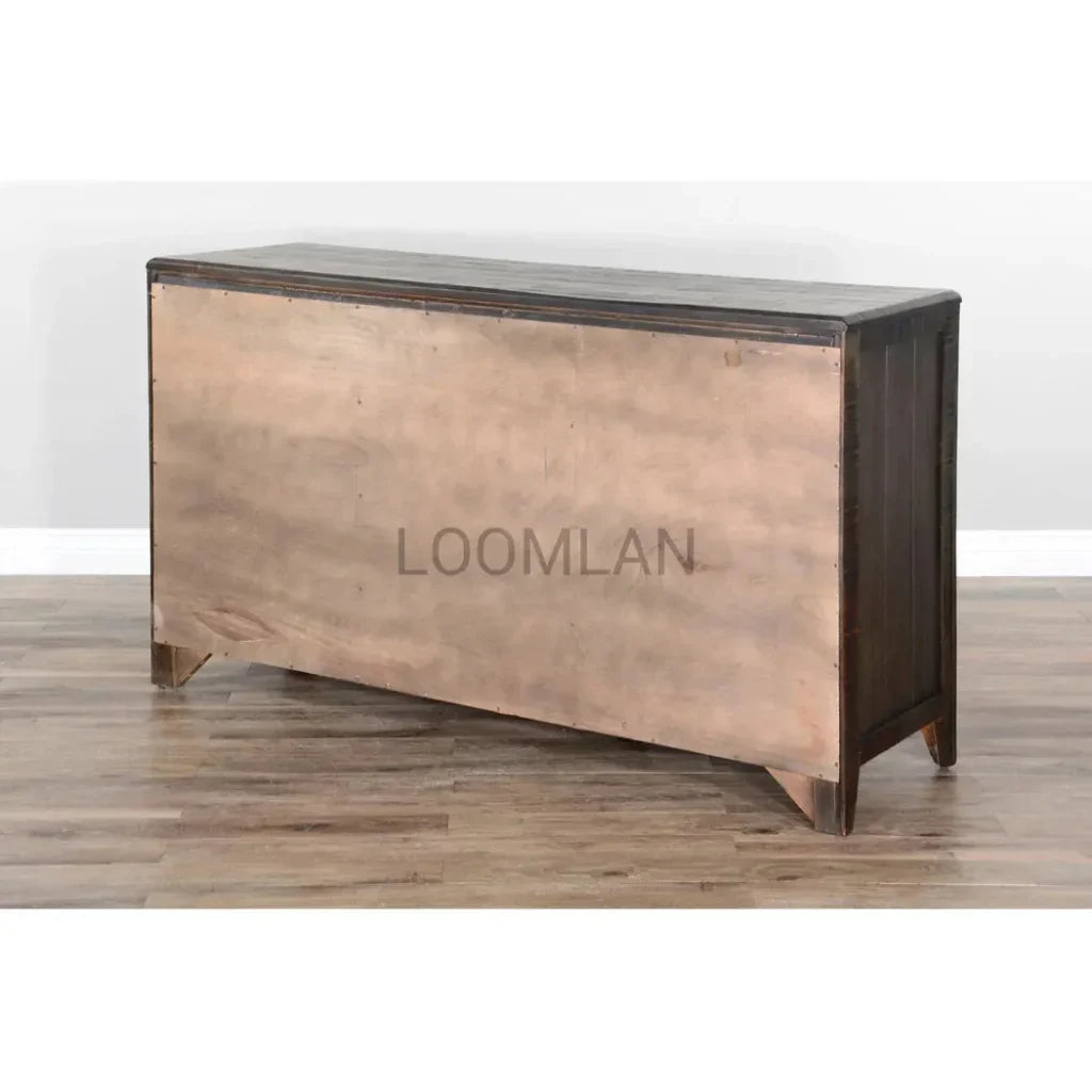 Dark Wood Dining Server Buffet Sideboard Drawers - LOOMLAN - Sunny D - Sideboards