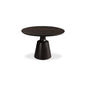Dark Wood Round Dining Table Pedestal-Dining Tables-Moe's Home-LOOMLAN
