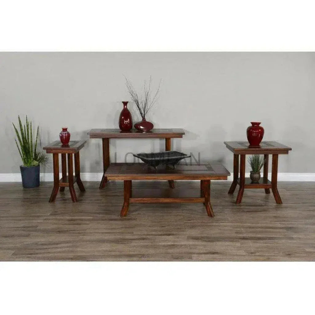 Dark Wood Slate Sofa Table - LOOMLAN - Sunny D - Console Tables