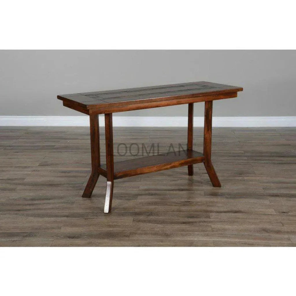 Dark Wood Slate Sofa Table - LOOMLAN - Sunny D - Console Tables