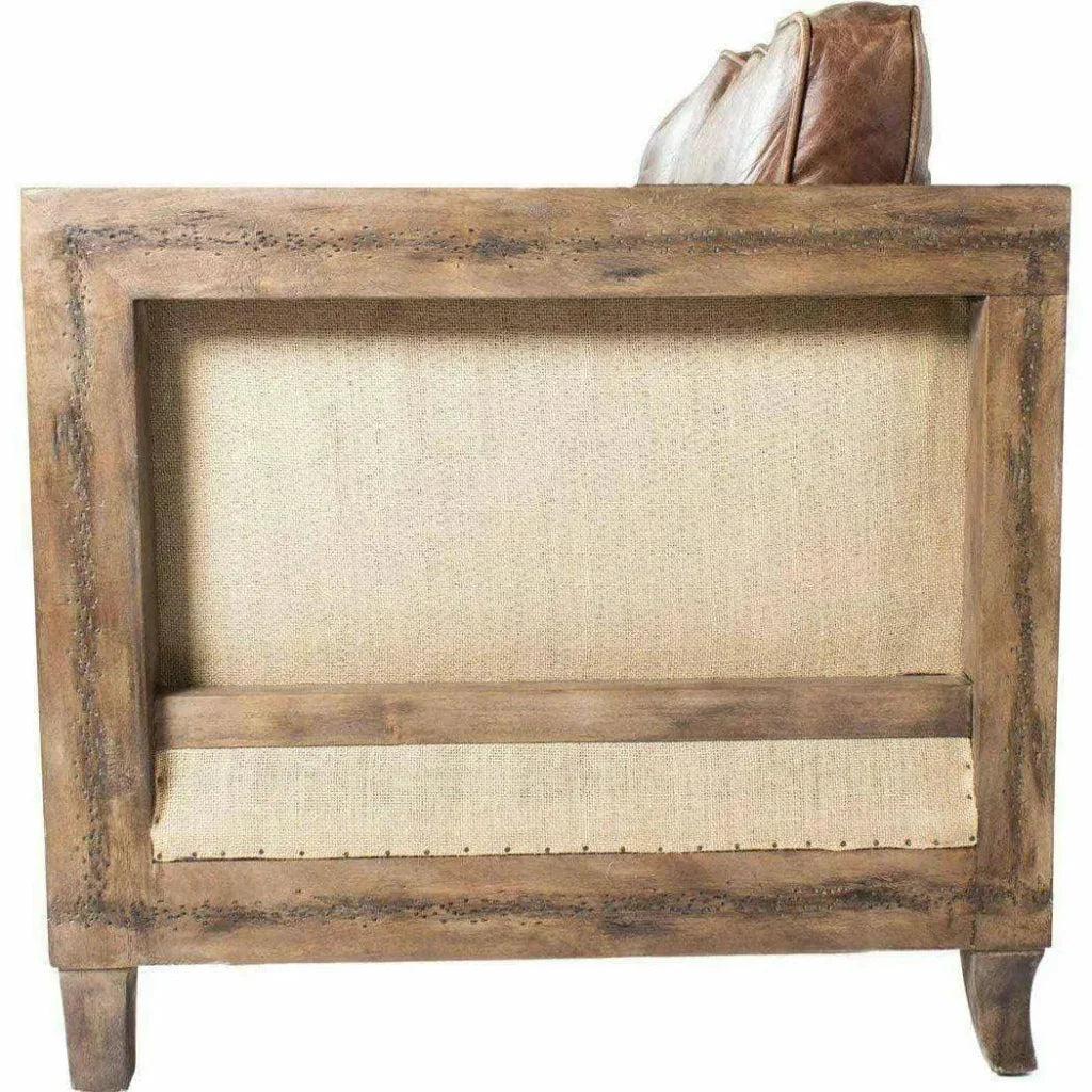 Darlington Brown Leather Lawson Sofa - LOOMLAN - Moe's Home - Sofas & Loveseats