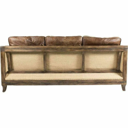 Darlington Brown Leather Lawson Sofa - LOOMLAN - Moe's Home - Sofas & Loveseats