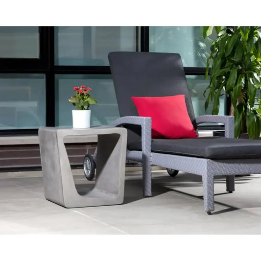 Darwin Concrete Outdoor End Table - LOOMLAN - SUNPAN - Outdoor Side Tables