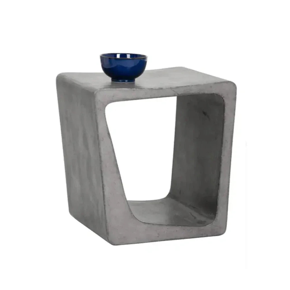 Darwin Concrete Outdoor End Table - LOOMLAN - SUNPAN - Outdoor Side Tables