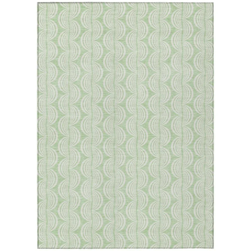 Darya Green Washable Indoor-Outdoor Rug-Outdoor Rugs-LOOMLAN Rugs-2'6" x 3'10"-LOOMLAN