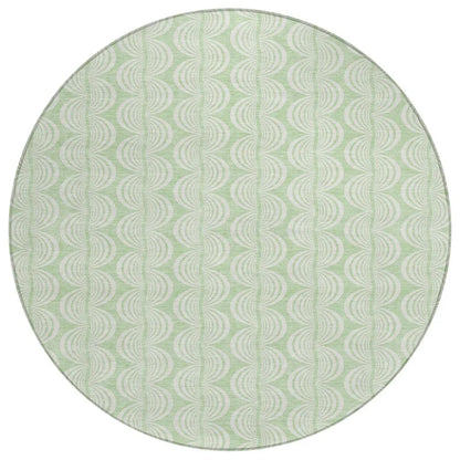 Darya Green Washable Indoor-Outdoor Rug-Outdoor Rugs-LOOMLAN Rugs-8' x 8'-LOOMLAN