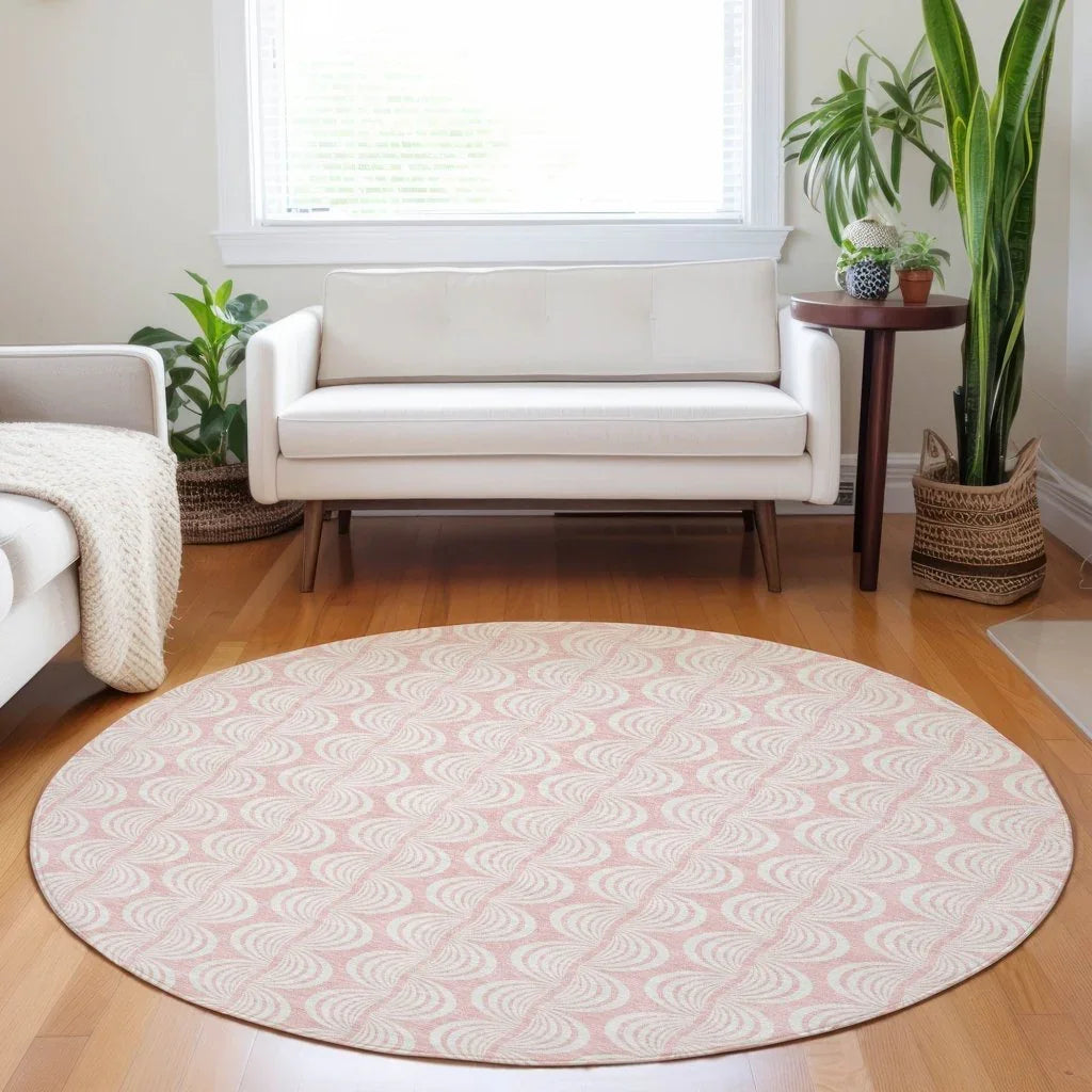 Darya Pink Washable Indoor-Outdoor Rug-Outdoor Rugs-LOOMLAN Rugs-LOOMLAN
