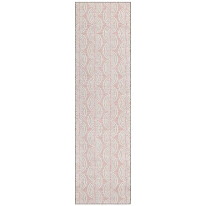 Darya Pink Washable Indoor-Outdoor Rug-Outdoor Rugs-LOOMLAN Rugs-2'3" x 7'6"-LOOMLAN