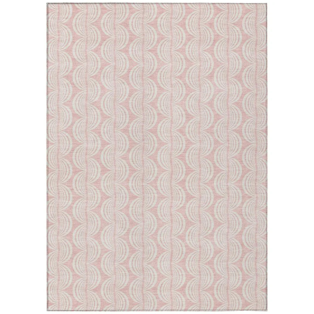 Darya Pink Washable Indoor-Outdoor Rug-Outdoor Rugs-LOOMLAN Rugs-2'6" x 3'10"-LOOMLAN