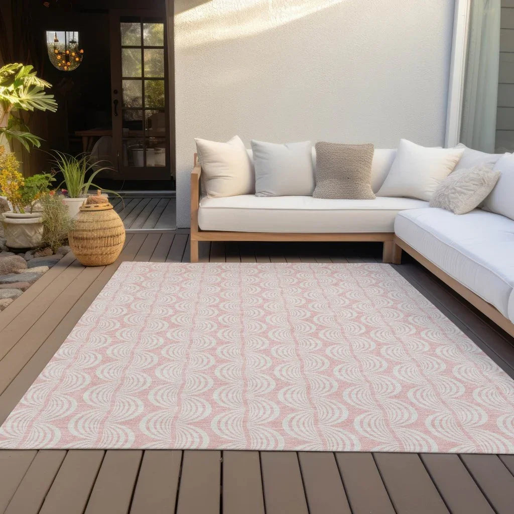 Darya Pink Washable Indoor-Outdoor Rug-Outdoor Rugs-LOOMLAN Rugs-LOOMLAN