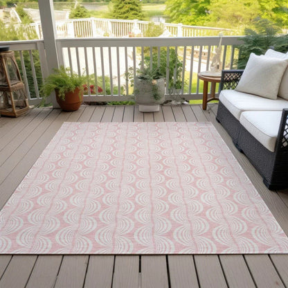 Darya Pink Washable Indoor-Outdoor Rug-Outdoor Rugs-LOOMLAN Rugs-LOOMLAN