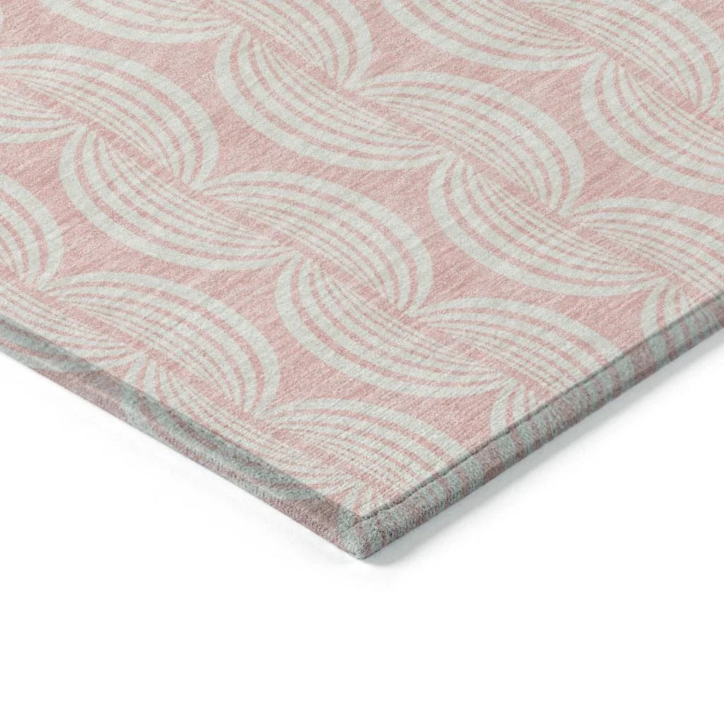 Darya Pink Washable Indoor-Outdoor Rug-Outdoor Rugs-LOOMLAN Rugs-LOOMLAN