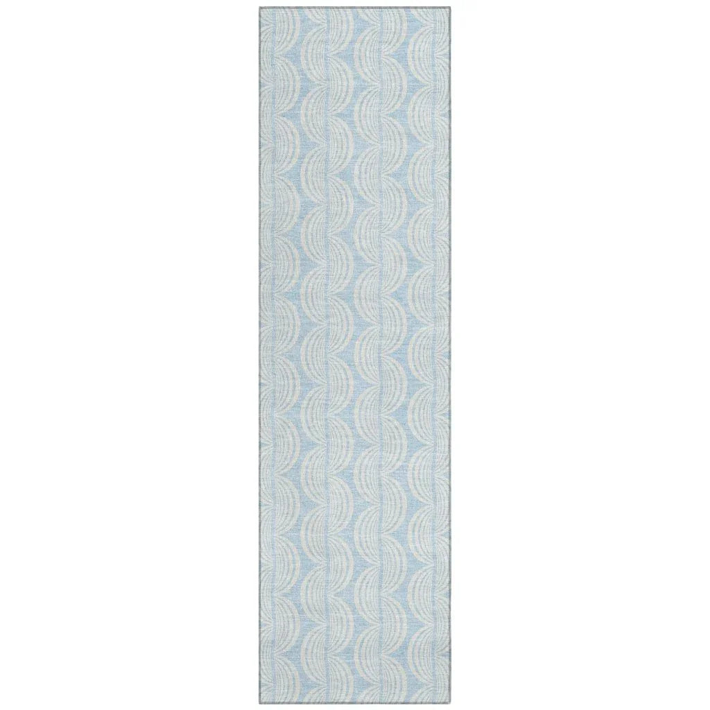 Darya Sky Washable Indoor-Outdoor Rug-Outdoor Rugs-LOOMLAN Rugs-2'3" x 7'6"-LOOMLAN