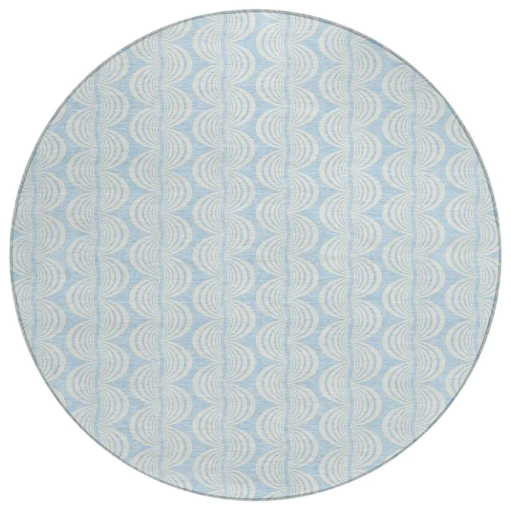 Darya Sky Washable Indoor-Outdoor Rug-Outdoor Rugs-LOOMLAN Rugs-8' x 8'-LOOMLAN