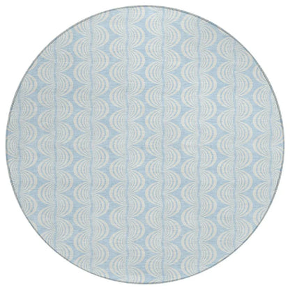 Darya Sky Washable Indoor-Outdoor Rug-Outdoor Rugs-LOOMLAN Rugs-8' x 8'-LOOMLAN