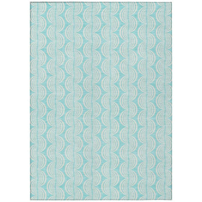 Darya Teal Washable Indoor-Outdoor Rug-Outdoor Rugs-LOOMLAN Rugs-2'6" x 3'10"-LOOMLAN