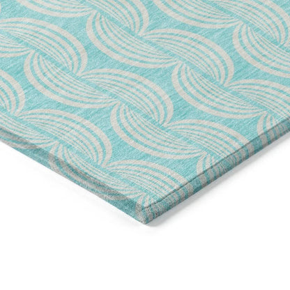 Darya Teal Washable Indoor-Outdoor Rug-Outdoor Rugs-LOOMLAN Rugs-LOOMLAN