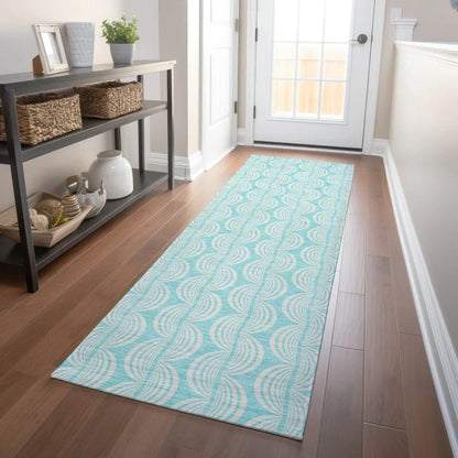 Darya Teal Washable Indoor-Outdoor Rug-Outdoor Rugs-LOOMLAN Rugs-LOOMLAN